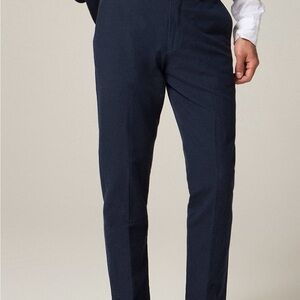 Ludlow (slim-fit) Navy Blue Linen Suit Pants